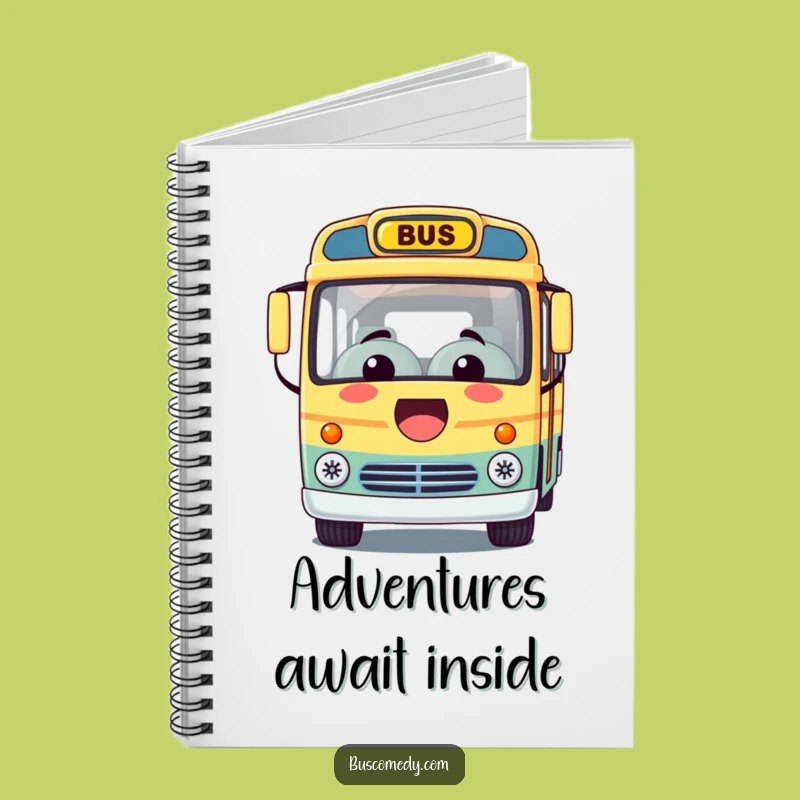 Funny Kawaii Bus Notebook: Jot Down Ideas with a Smiling Character