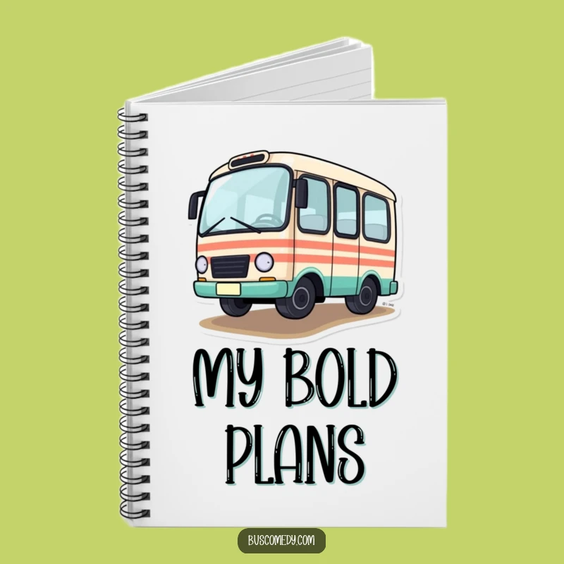 Funny Wobbly Bus Notebook: Jot Down Adventures, Perfect Funny Gift