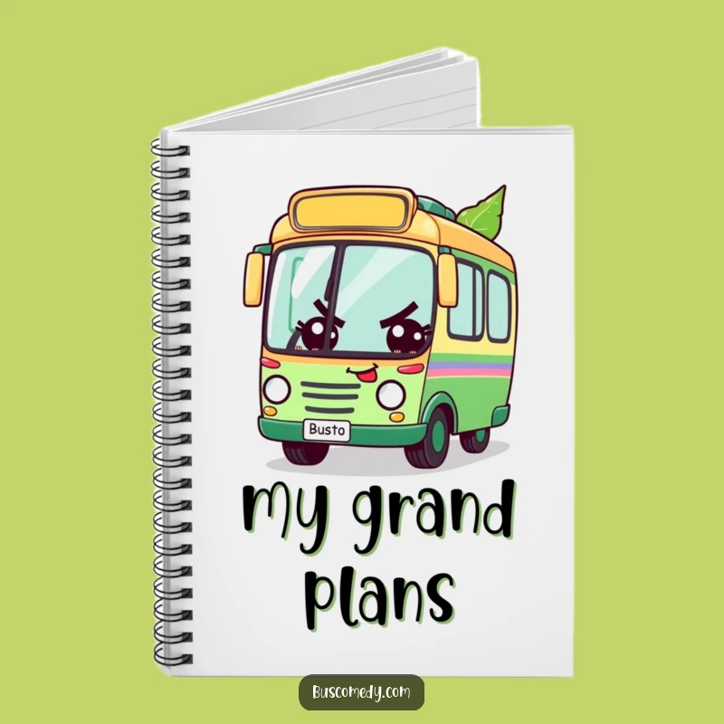 Funny Determined Bus Leaf Race Notebook: Journal Your Drive Gift