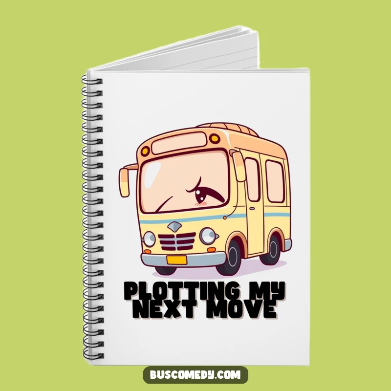 Funny Kawaii Bus Notebook: Jot Down Secrets with a Winking Character