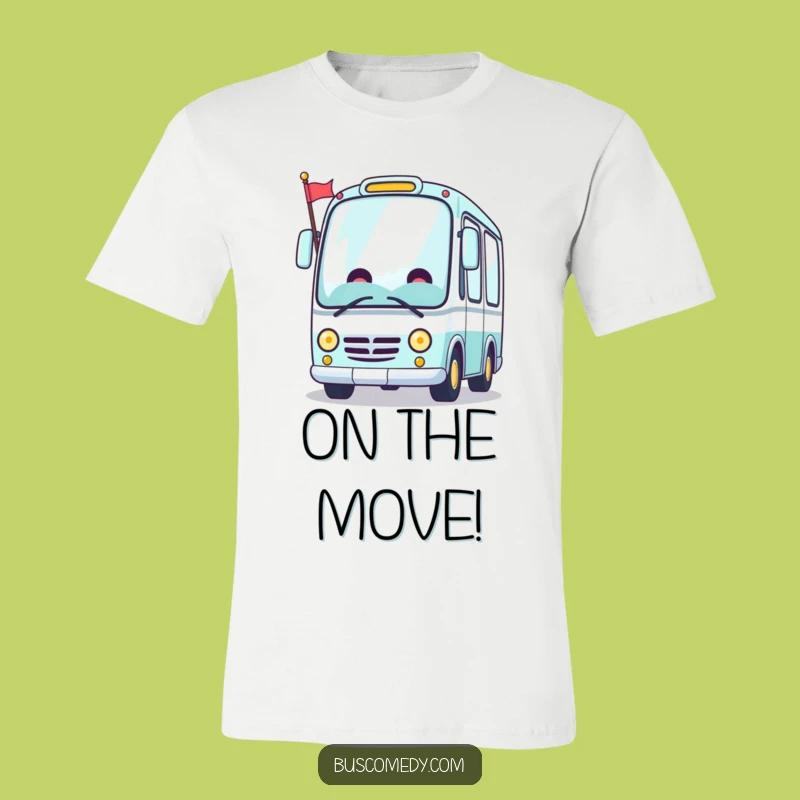 Funny Cheerful Kawaii Bus Flag T-Shirt - Travel in Style