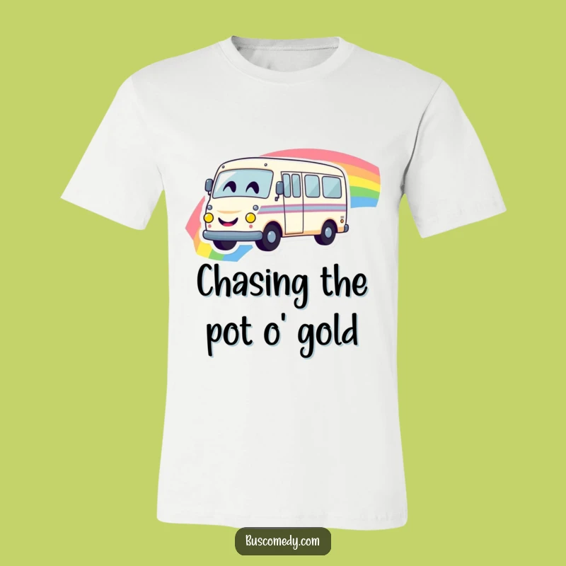 Funny Rainbow Bus T-Shirt - Smiley Face Driving Delightful Gift for Bus Fans