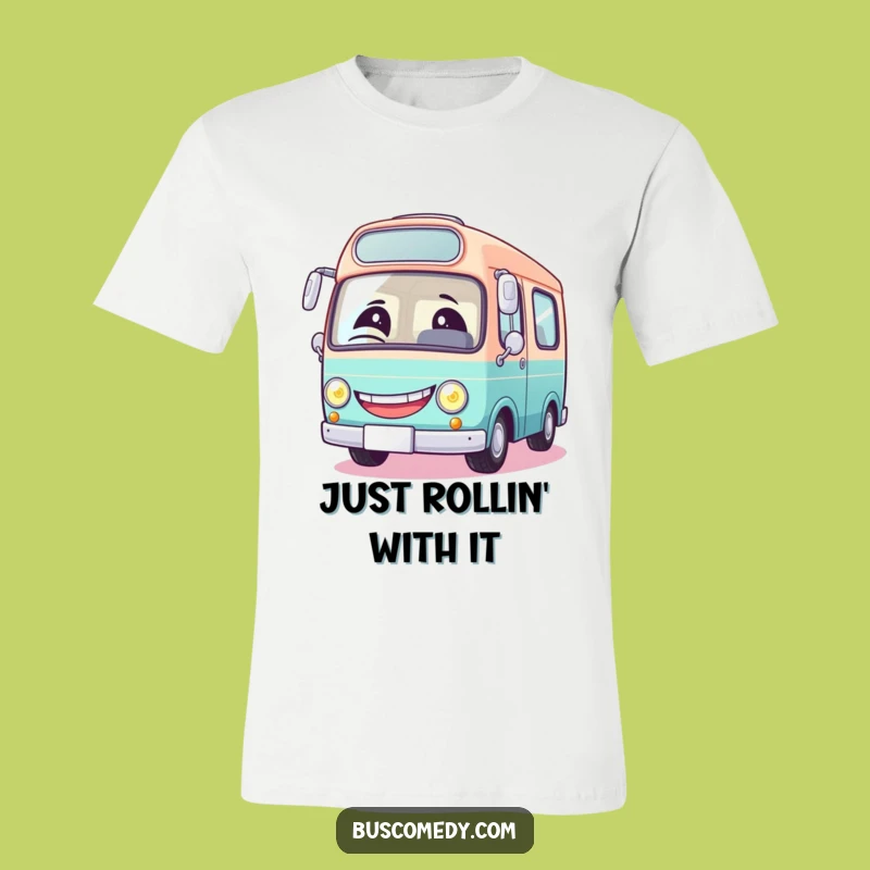 Funny Winking Bus T-Shirt: Cheerful Vehicle Tee, a Great Funny Gift