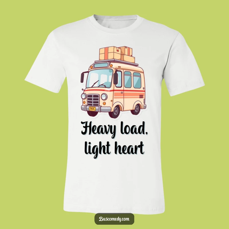 Funny Delivery Bus T-Shirt - Package Balancing Act Gift