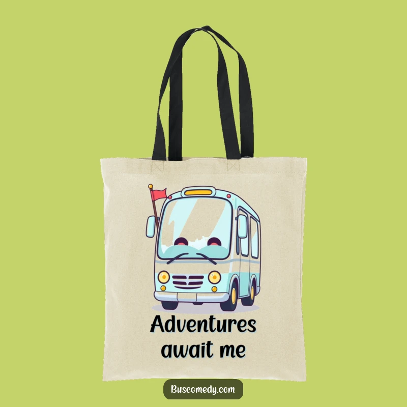 Funny Cheerful Kawaii Bus Flag Tote Bag - Carry Your Joy