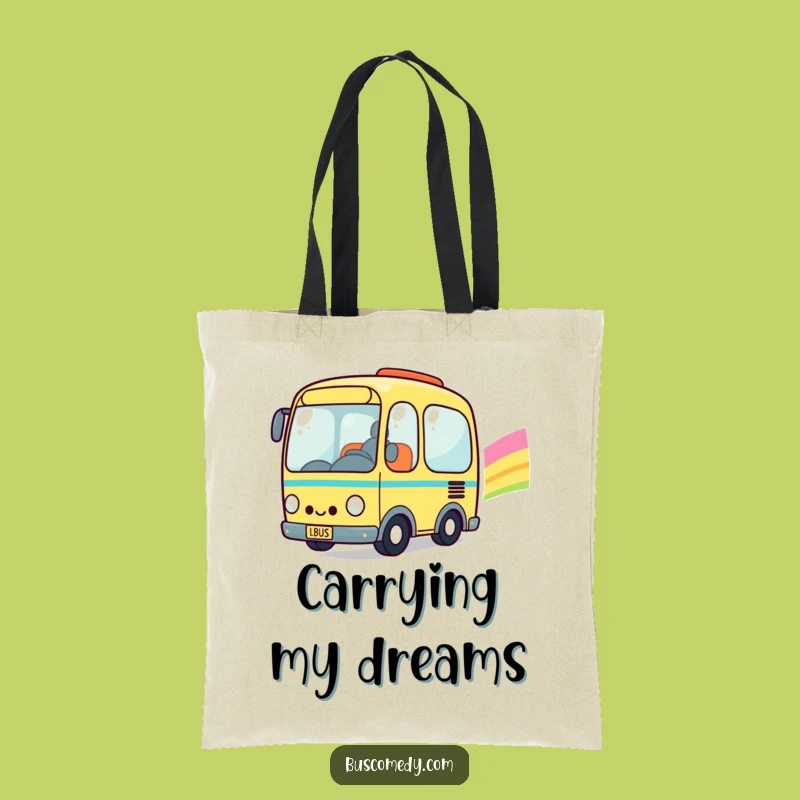 Funny Kawaii Bus Rainbow Tote Bag: Carry Your Happiness in Style