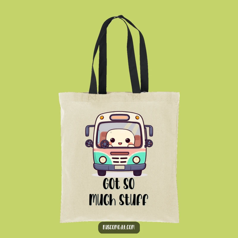 Funny Kawaii Bus Tote Bag: Carry Your World with a Juggling Character